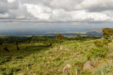 Rural scene on the climb up to Bale Mountains National Park. Ethiopia.