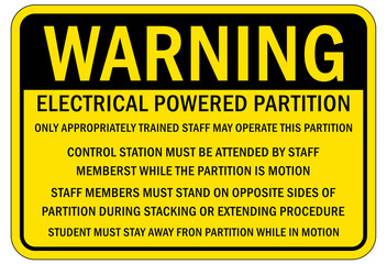 electrical room warning sign and label - obrazy, fototapety, plakaty