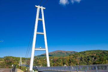 快晴の日の九重夢大吊橋