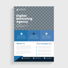 corporate style modern business flyer template