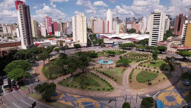 Aerial view of Raul Soares square, Belo Horizonte, Minas Gerais, Brazil. City center.