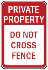Electric fence sign and label