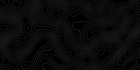 Fototapeta premium Abstract topographic contours map background. Topographic map and landscape terrain texture grid. Terrain map. Contours trails, image grid geographic relief topographic Cartography Background