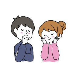 想像をする男女