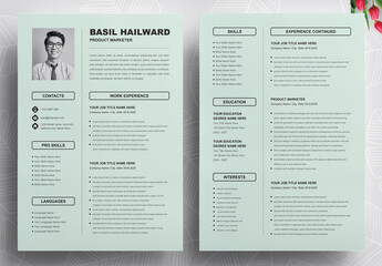 Creative Cv Template Design Layout With Photo