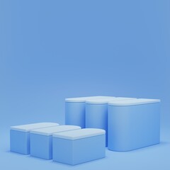 3d rendering display product abstract minimal scene with geometric podium platform. stand for cosmetic products. Stage showcase on pedestal 3d studio.