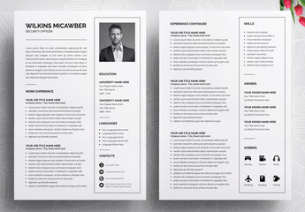 Creative Resume Templates Layout With Photo