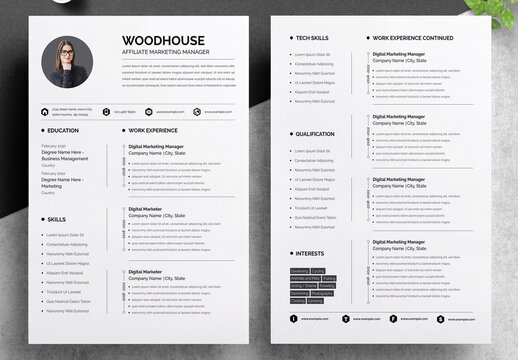 Clean and Professional Resume CV Templates