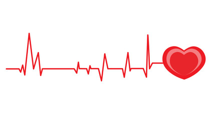 Heart beat pulse vector design.