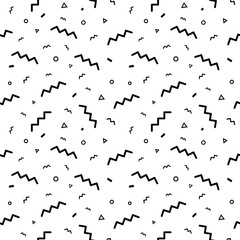 Confetti vector pattern. Geometric line vector background. Seamless minimal geometric shapes pattern. Can be used in printing, website background and fabric design