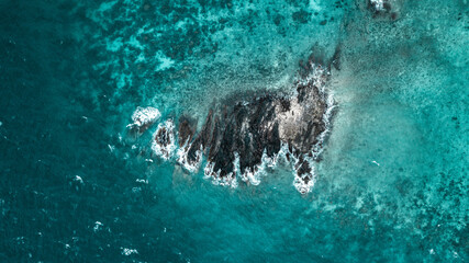 Aerial view of Shark point on Koh Phi Phi Island