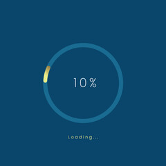 10 percent golden loading bar, gold upload UI,UX premium design bar, gold pending load of process symbol, a loading tap menu UI, use for Download progress, web design template.