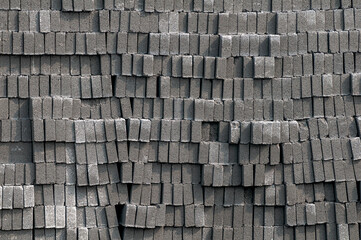 Pile of grey bricks