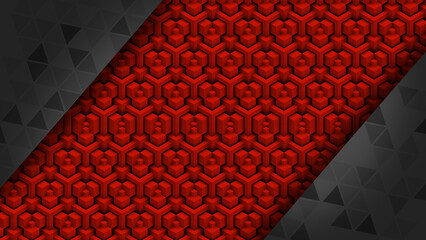 red and black cover design digital art ,type painting ,3d illustration , high definition ,  wallpaper