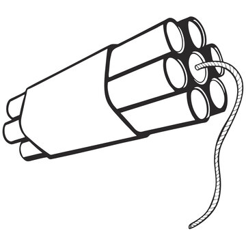 recommend clip art: Amazing TNT dynamite line art, editable vector file for all your graphic needs