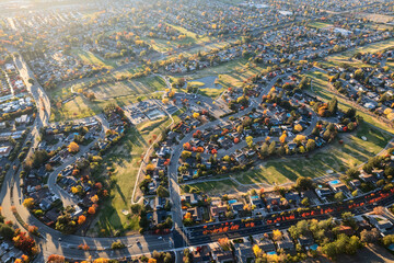 Fototapeta premium Aerial View of San Ramon Houses, San Francisco East Bay, California