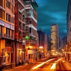 Fototapeta premium Traditional Cityscape k realistic highly detailed
