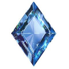 Blue shiny gemstones diamond geometric crystal sapphire jewel
