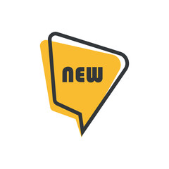 new sign on white background