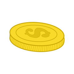 Yellow Dollar Coin