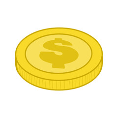 Yellow Dollar Coin