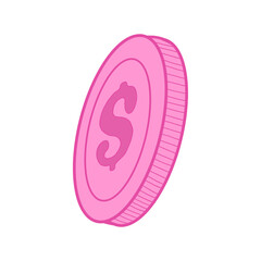 Pink Dollar Coin