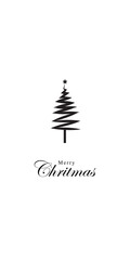 Merry Christmas. Simple and elegant banyan tree icon, Christmas greeting card, social media background, with a simple and elegant design