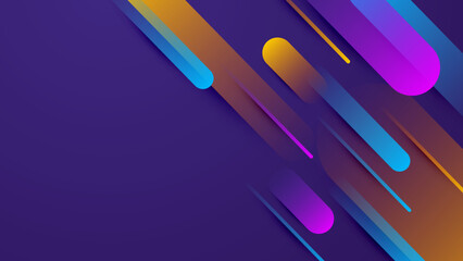 Abstract colourful design on dark purple background