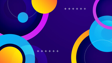 Obraz premium Abstract colourful design on dark purple background