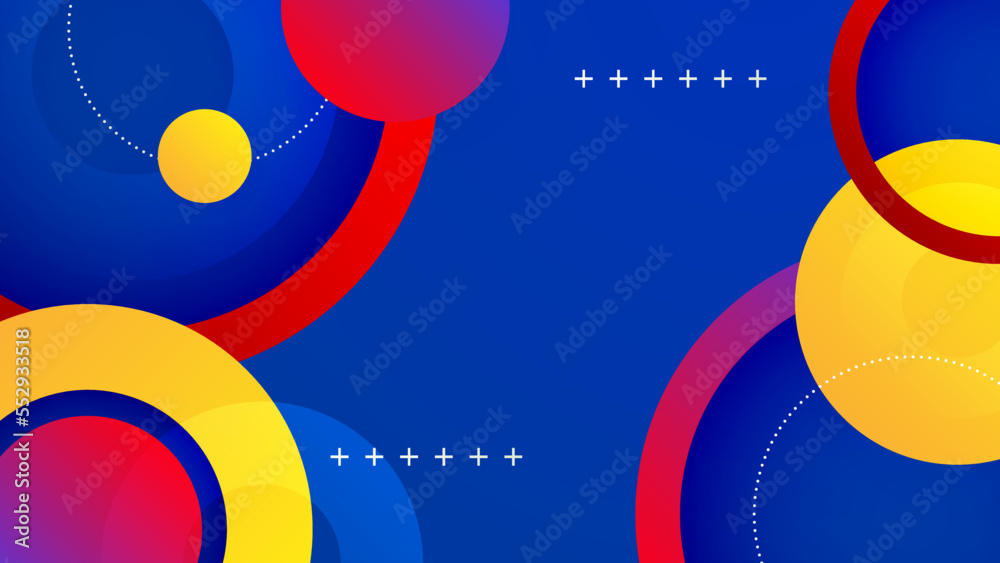 Canvas Prints abstract colourful design on blue background