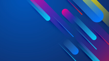 Abstract colourful design on blue background