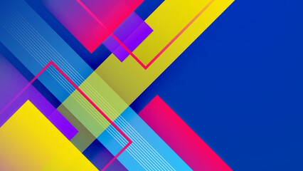 Fototapeta premium Abstract colourful design on blue background