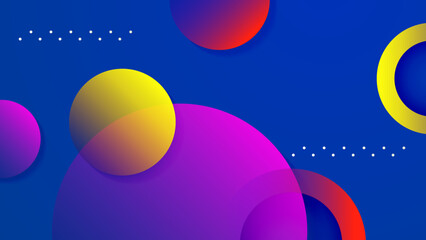 Abstract colourful design on blue background