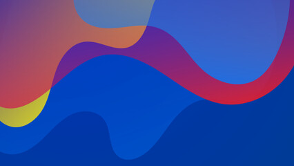 Abstract colourful design on blue background