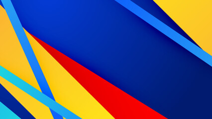 Abstract colourful design on blue background