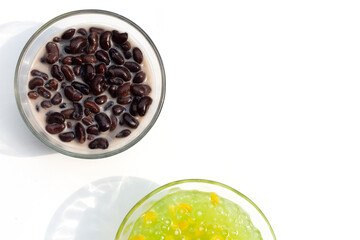 Red bean in syrup with coconut milk, Thai dessert