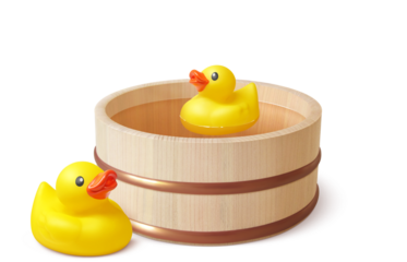 風呂 桶 アヒル イラスト リアル