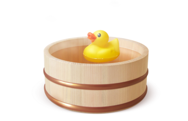 風呂 桶 アヒル イラスト リアル