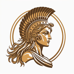 Athena goddess vector for logo or design. Generative AI
