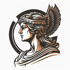Athena goddess vector for logo or design. Generative AI
