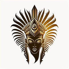 Naklejka premium Ra god vector for logo or design. Generative AI