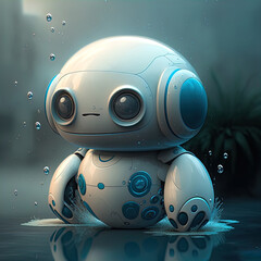 A cute little robot companion for kids. 