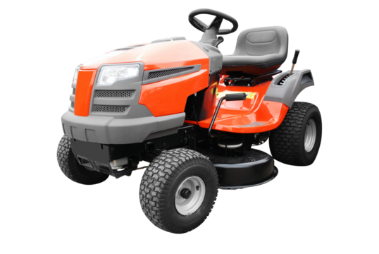 orange lawn mower transparent
