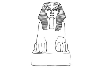 Egyptian sphinx statue