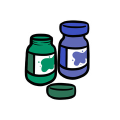 Poster Color Illustration Element