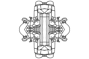 Ornament With Christmas Gift Box Theme