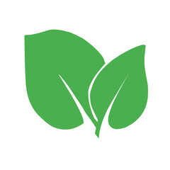 green leaf icon set