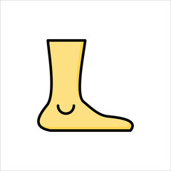 foot icon. filled icon