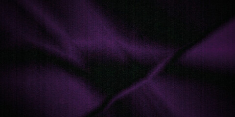 Background with smoke purple satin texture light smooth textile .  Black texture of natural weave fabric in dark and black , purple. Fabric texture of natural line textile material. Black background .