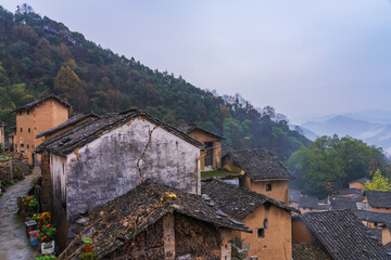 Fototapeta na wymiar Ancient Villages and Natural Scenery in the Mountainous Areas of Anhui Province, China 